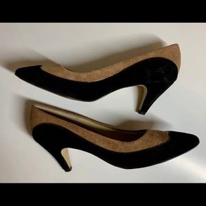 Hush Puppies Brown & Black Suede Classic Pumps